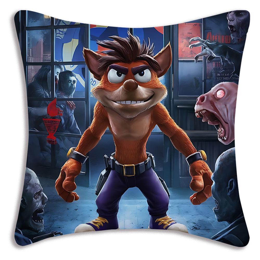 Мультяшные Crashs B-Bandicoots Наволочки Мультяшные Декоративные для Дивана Домашние Двусторонние Короткий Плюш Милая Наволочка