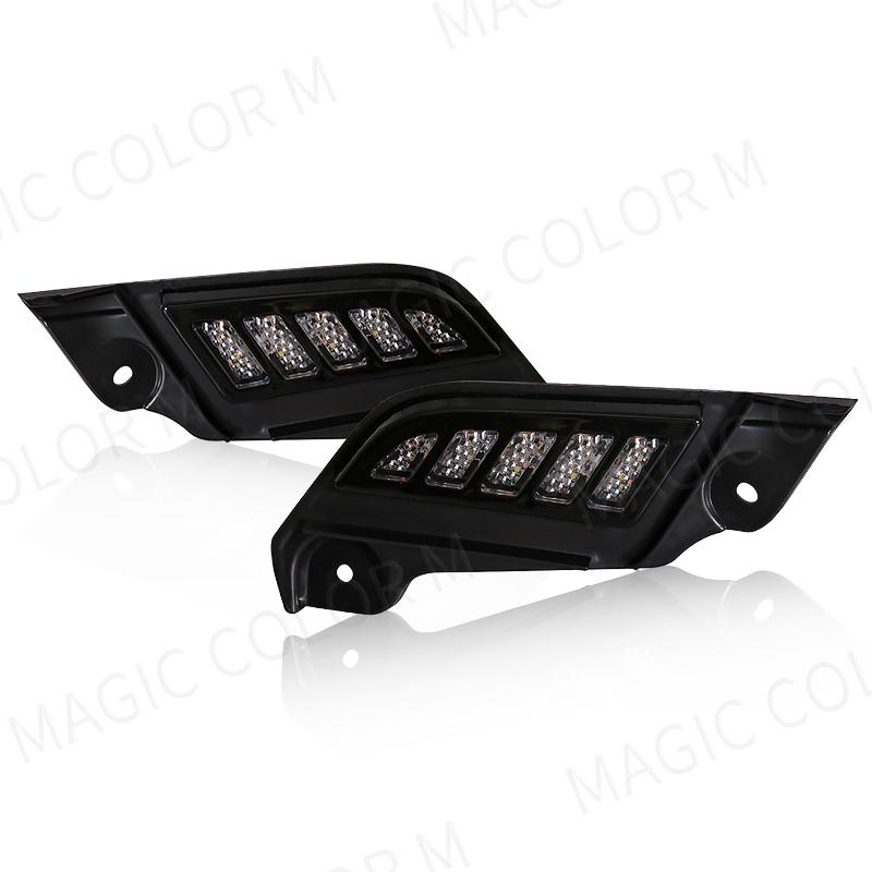 Для Toyota Tacoma 2012 2013 2014 2015 светодиодные дневные ходовые огни DRL белые дневные огни желтые указатели поворота 12 В автомобильные аксессуары