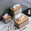 Transparent Bamboo Tissue Box - Creative Napkin Holder with Custom Logo