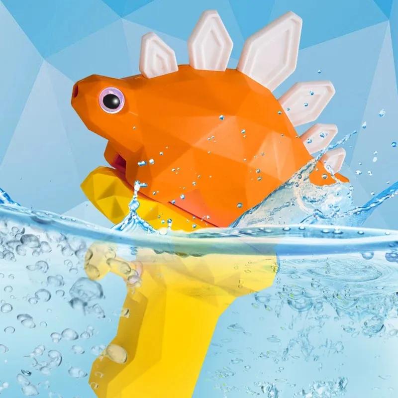 Мини-водяной пистолет с героями мультфильмов, детская игрушка, распылитель воды в виде динозавра, летний открытый пляжный бассейн, водные игрушки для детей