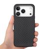 For iPhone 17 Pro Case Carbon Fiber Texture PU+PC+TPU Phone Back Cover