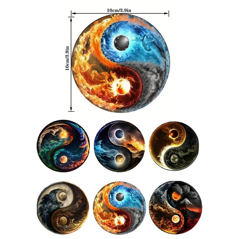 Подставки под напитки 6X Нескользящие круглые подставки Теплостойкие настольные подставки для чашек для кофейного бара, гостиной, столешницы