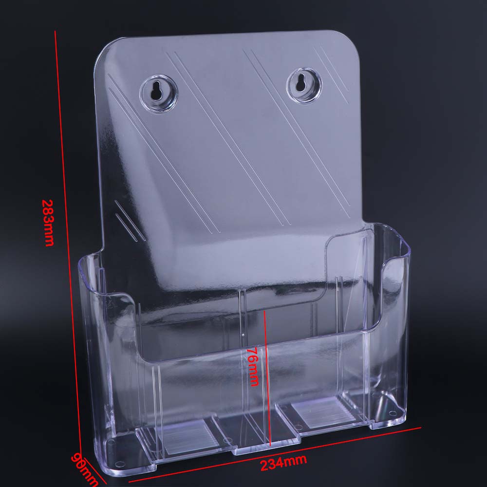 Multifunction A4 Size Brochure Holder Plastic Clear Filing Magazine Rack Non-slip Modern Style Flyer Display Stand Locker