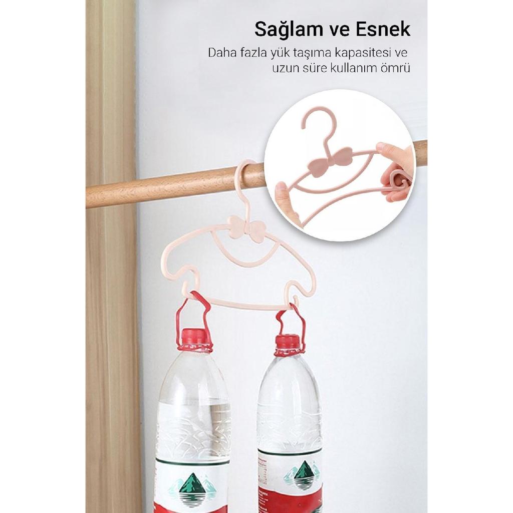 Милые 12 штук розовые детские вешалки с бантом-бабочкой