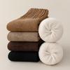 Cross-Border Terry Socks, Medium Socks, Thickened Warm Sleeping Socks, Winter Fleece Solid Color Confinement Socks