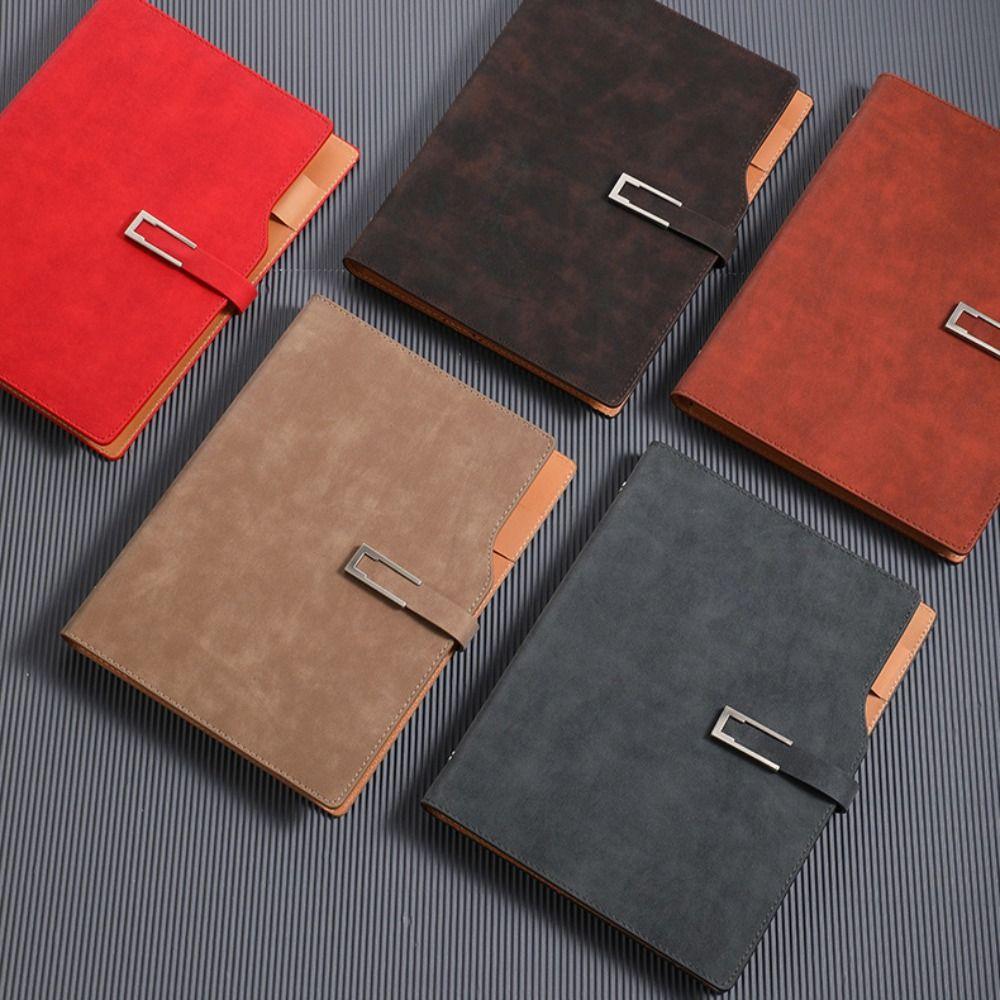 PU Leather A5 Notebook Retro Meeting Minutes Book Fashion Memo Book  Girls