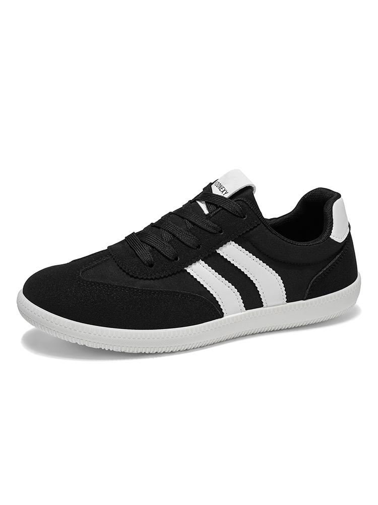 Men's Fashion Solid Color Low-Top Sneakers Comfortable Non-Slip Durable Lace-Up Casual Sports Shoes Suitable for Men's Outdoor