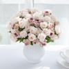 15 Голов Искусственный Цветок Шелковая Роза Букет Невесты Для Свадебного Стола Вечеринки Ваза Рождество Аксессуар для Домашнего Декора Поддельные Цветы