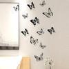 24 Pcs/set Black White 3D Butterfly Wall Sticker Wedding Decoration Bedroom Living Room Home Decor Butterflies Decals Stickers