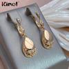 Kinel Rose Gold Pendant Earrings Women's Vintage Drop Earrings