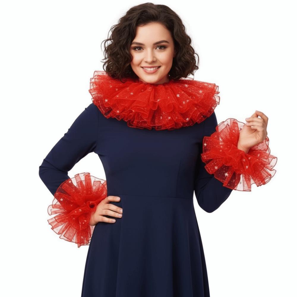 С перчатками воротник с оборками винтажный стиль съемный воротник модный фальшивый воротник шаль