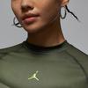 Nike Женская футболка с длинным рукавом реглан с логотипом Dri-Fit, быстросохнущая, дышащая, удобная, серая, черная HF9481-045