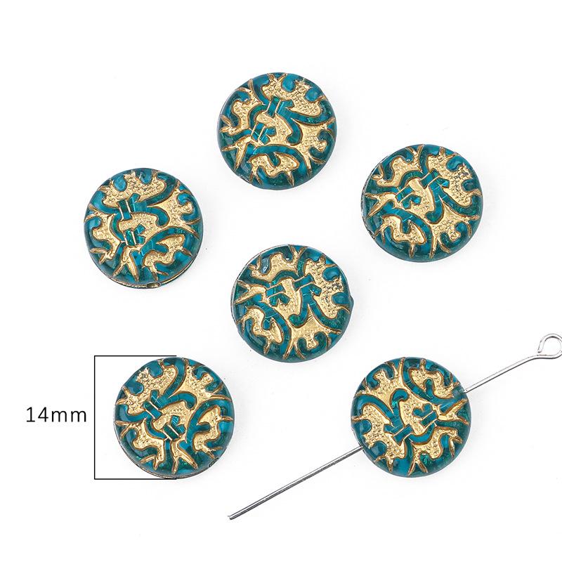 Барочные позолоченные овальные плоские бусины-оливки для изготовления украшений и серег своими руками