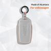 Styling Mouldings High-quality Car key protection shell suede for For VW Volkswagen Touareg 3 Button 2018 - 2021 auto key case c