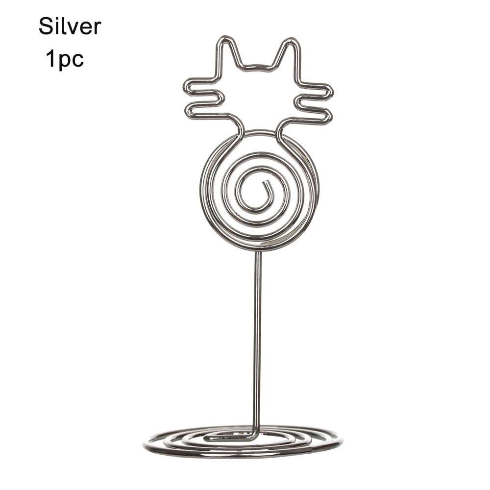 Desktop Decoration Cat Shape Paper Clamp Place Card Photos Clips Table Numbers Holder Clamps Stand