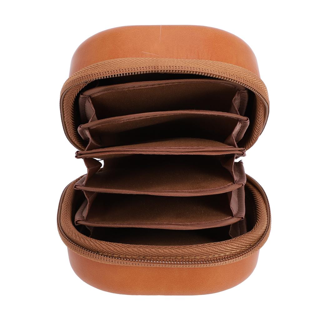 Camera Filter Bag Vintage PU Leather 8 Layers Storage Organizer Water and Shock Proof Protective Pou
