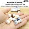 5 Pcs 1/12 Dollhouse Mini Quilt Kit Model Dollhouse Simulation Bed Room Decoration Dolls House Micro Living Scene Decor Ornament