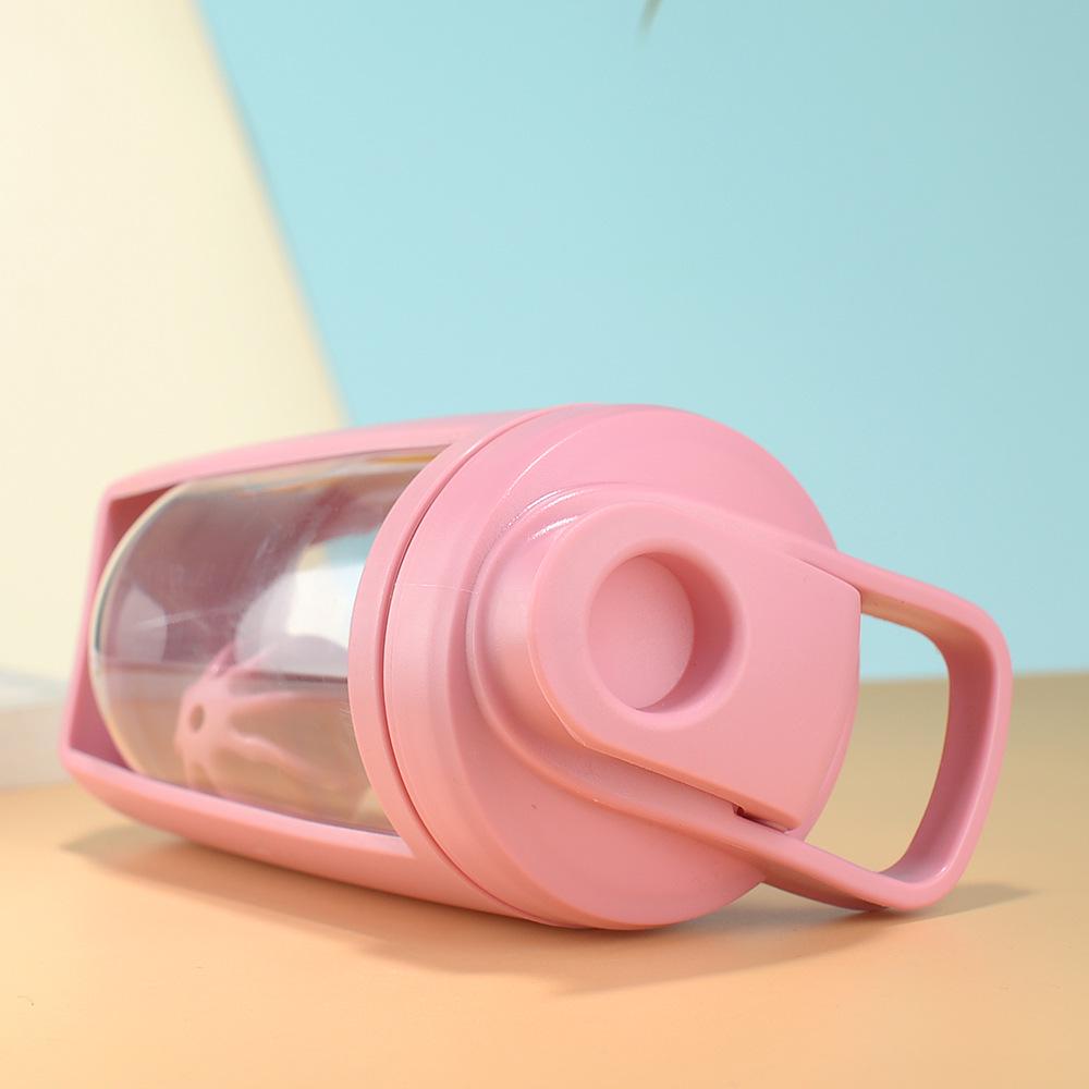 Creative Double-Layer Shaker Cup: Large Capacity Outdoor Fitness Water Bottle for Protein Mixes