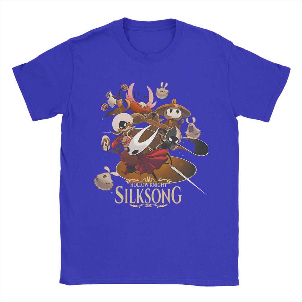 Game Hollow Knight Silksong T-Shirts for Men Creative Pure Cotton Tees O Neck Short Sleeve T Shirts Birthday Gift Clothing