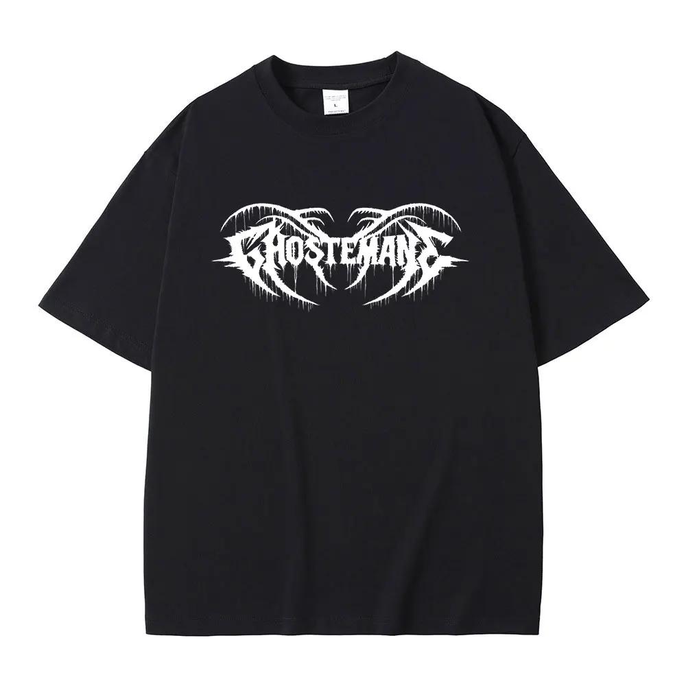 Футболка с графическим принтом Ghostemane, модная футболка в стиле хип-хоп, металл, рок, готика, уличная футболка больших размеров для женщин