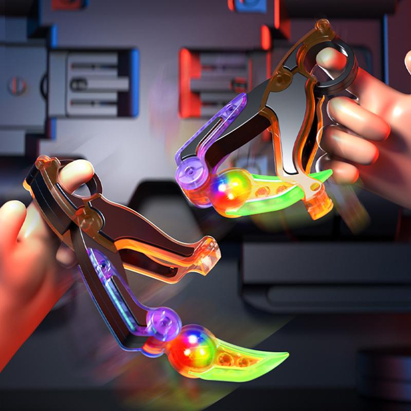 3D печатный гравитационный нож-коготь, игрушка для снятия стресса, бабочка, складной нож-коготь, светящийся нож-коготь, телескопическая вращающаяся игрушка