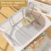 Большая коробка для хранения с ручкой, прозрачный дизайн, застежка-молния, многофункциональная сумка для хранения домашних одеял, органайзер для одежды