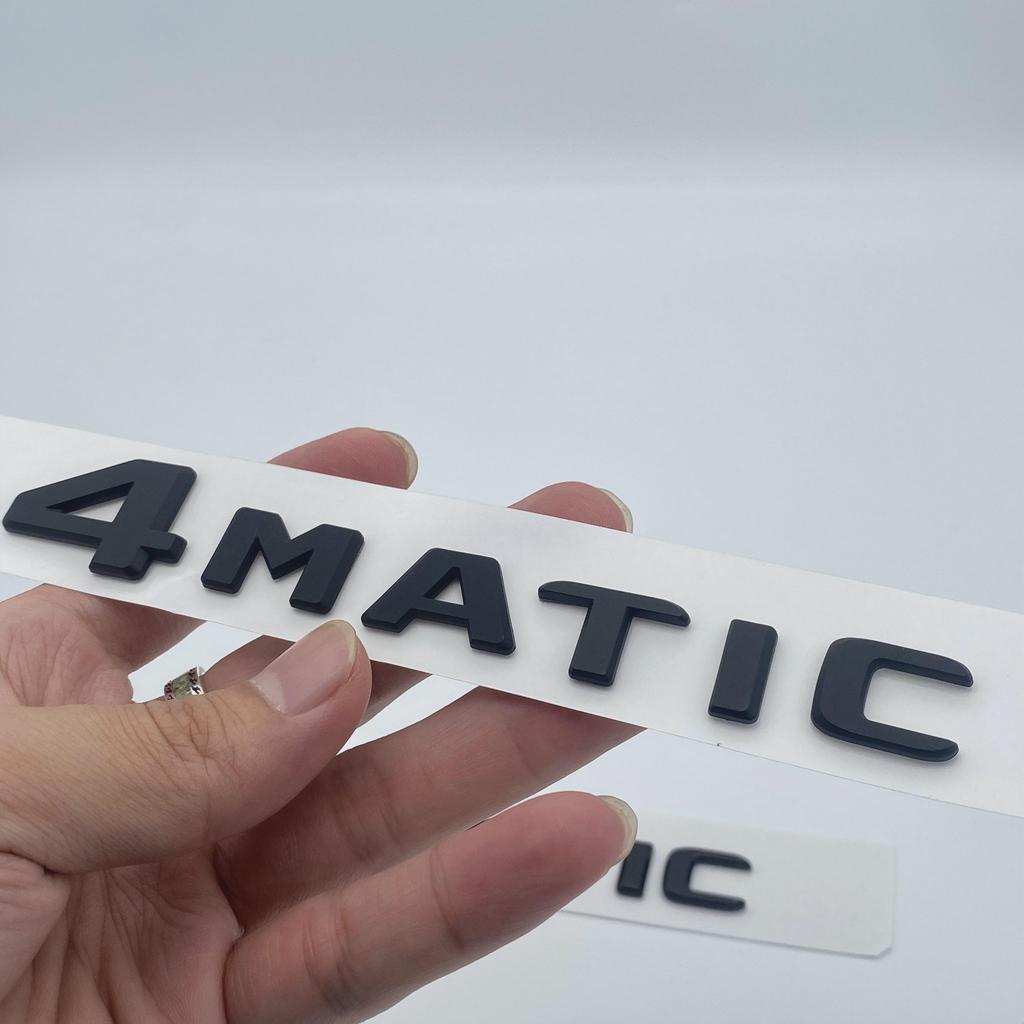 For A B C E G S ML SL CL GLA CLA Class 4MATIC 4 MATIC Trunk Chrome Matte Black Letters Emblem Badge Sticker