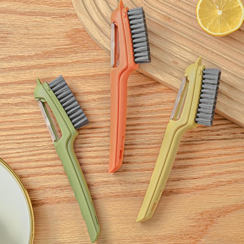 All-in-One Fruit and Vegetable Peeler with Cleaning Scrubber for Kitchens