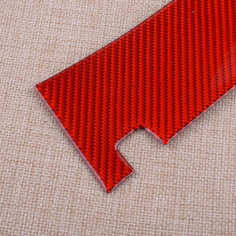 Red Carbon Fiber Car Central Armrest Lower Panel Cover Trim Fit For Honda Accord 2013 2014 2015 2016 2017 Left Hand Drive