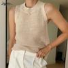 Открытый вязаный женский жилет на бретелях, летние топы без рукавов, женские однотонные базовые майки из ледяного шелка, женские майки 14810