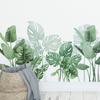 Тропические Зеленые Растения В Горшках Бабочка Муха 3D Виниловые Наклейки на Стену для Домашнего Декора Эстетичное Оформление Комнаты Арт Настенная Роспись