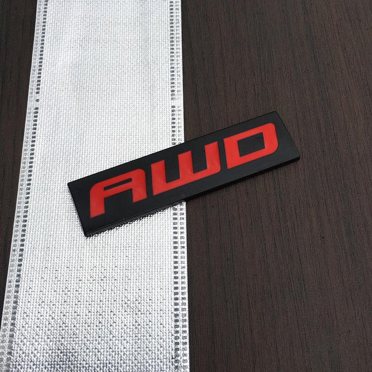 Automotive 3D Turbocharged Hybrid AWD Metal Car Sticker V6 V8 Ss Displacement Decorative Tailgate GT