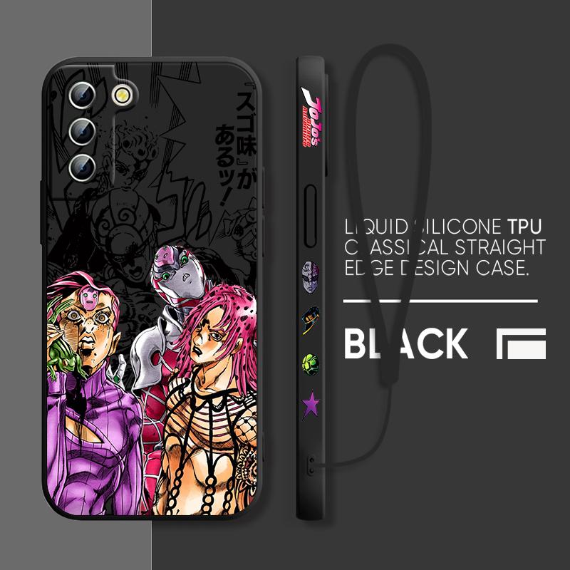 Чехол для телефона Anime JOJO Villain Diavolo Dio для Samsung Galaxy S23 S22 S21 S20 Pro FE Note 20 Plus Ultra Liquid с левой веревкой
