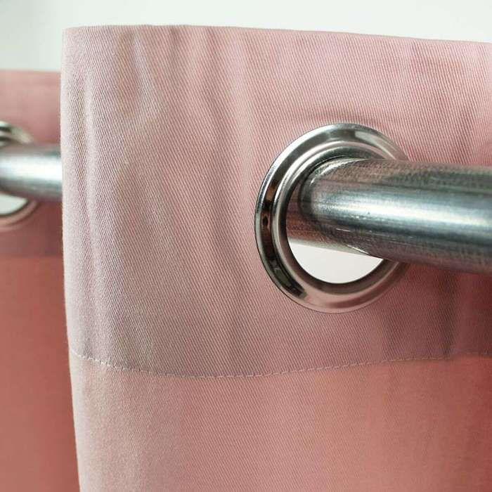 Rideau en coton rose 150x250