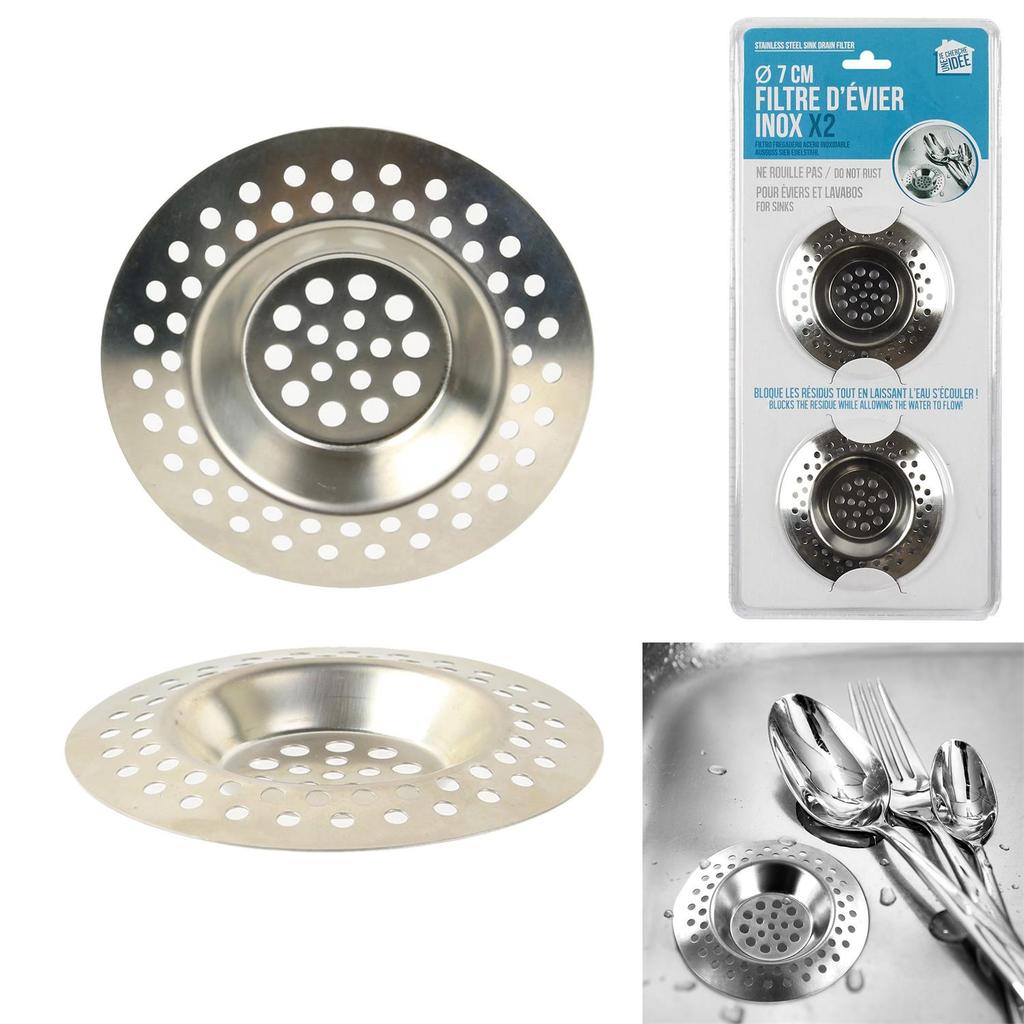 Sink Strainer Made Of Stainless Steel, Diameter 7.2 Cm
