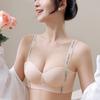 Lingerie Female Small Breasts Gathered Large Anti-sagging Support Stand Up Without Traces of Non-steel Ring Back Bra