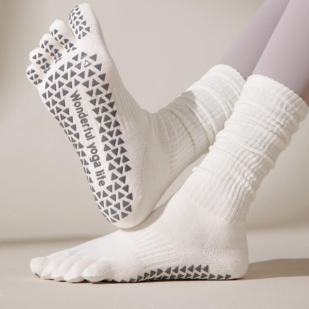 Separate Fingers Women Yoga Socks Silicone Anti-slip Sport Pilates Socks Sports Toe Socks Dance