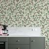 Зеленые Цветочные Обои Самоклеящиеся Ретро Водонепроницаемые Цветочные Настенные Контактные Обои Элегантная Наклейка для Мебели Шкафа