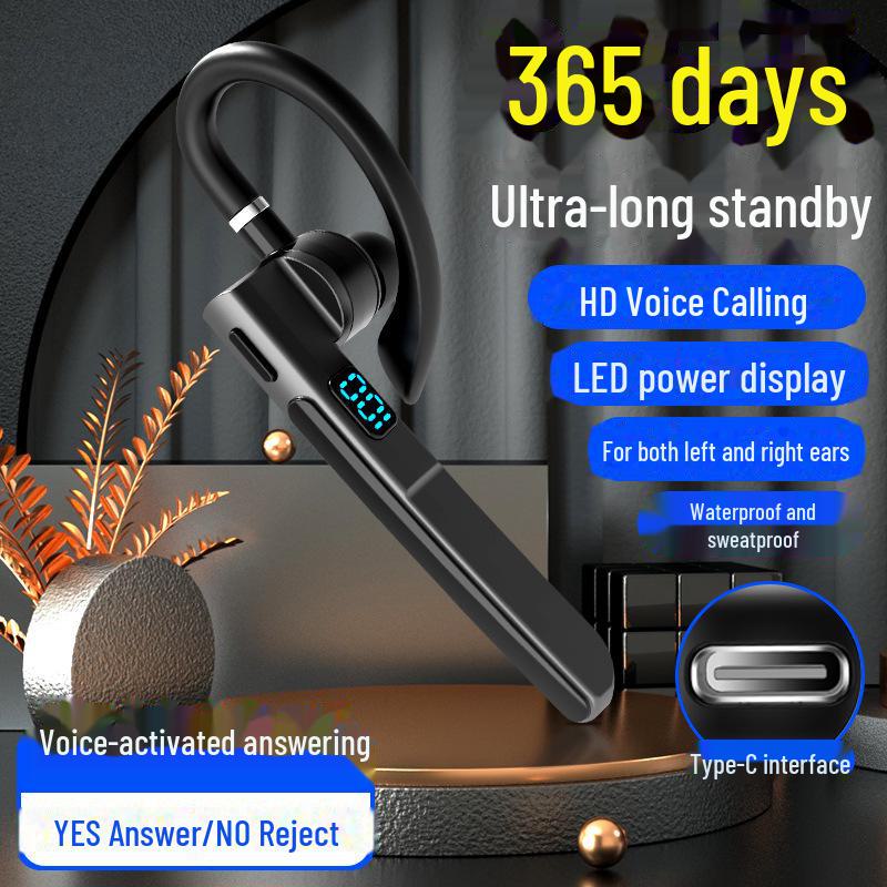 Bluetooth-гарнитура V9 X6 с голосовым управлением: Шумоподавление, беспроводная связь, сверхдлительное время ожидания, 4.0, спортивное заушное крепление, внутриканальная конструкция.
