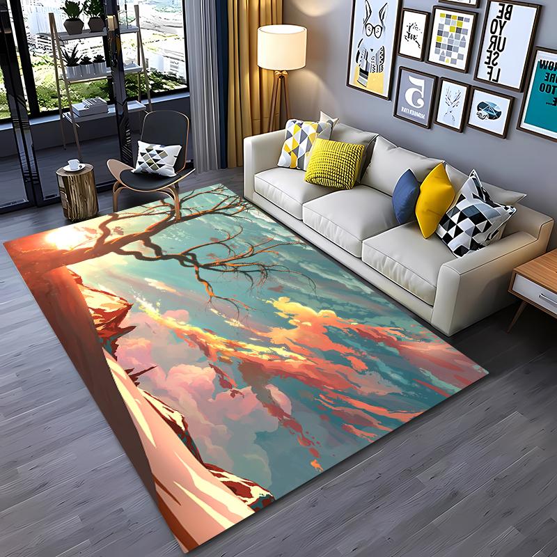 3D Artwork Trees Printing Large Area Carpets for Home Living Room Kids Bedroom Sofa Doormat Kitchen Floor Rugs Anti-slip Decor
