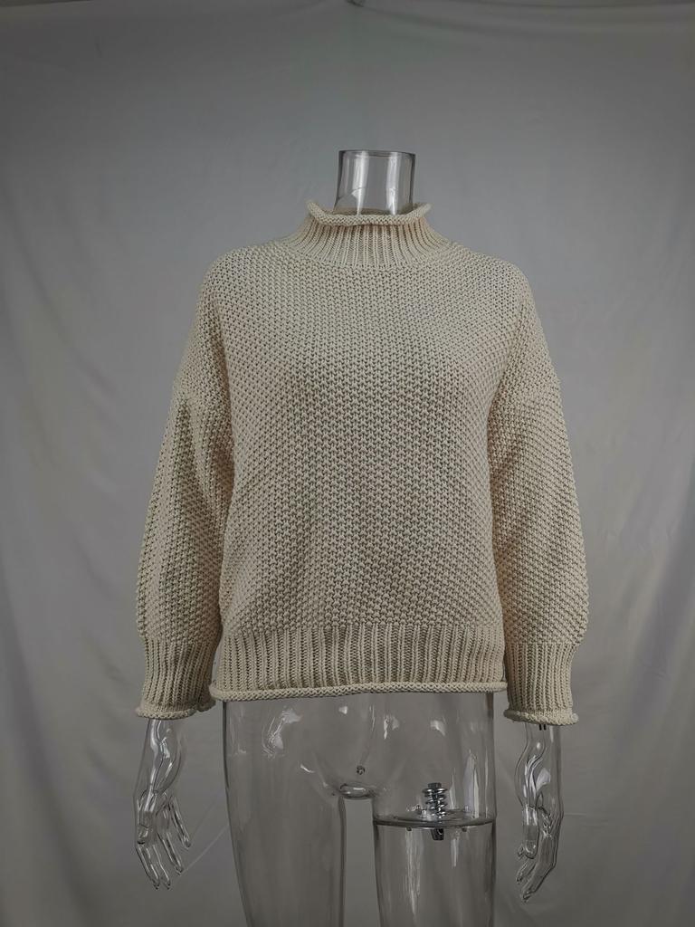 Осенне-зимний трикотаж для женщин Толстый свитер с высоким воротом Женская трикотажная одежда Джемпер Базовый свитер Пуловер