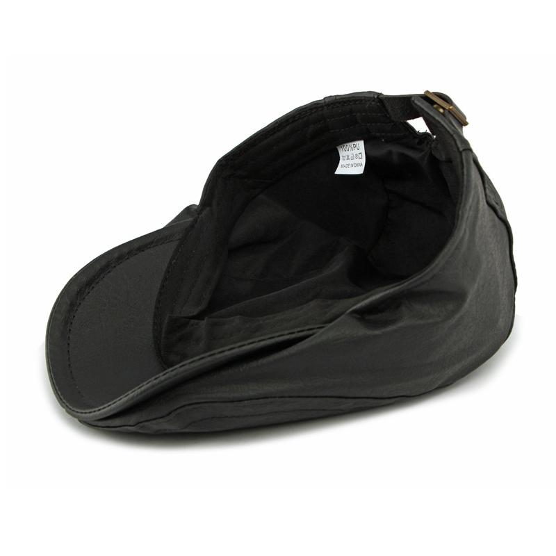 Ретро ПУ Кепка Мужской Берет Британская Ретро Прогрессивная Кепка Женская Кепка с Козырьком