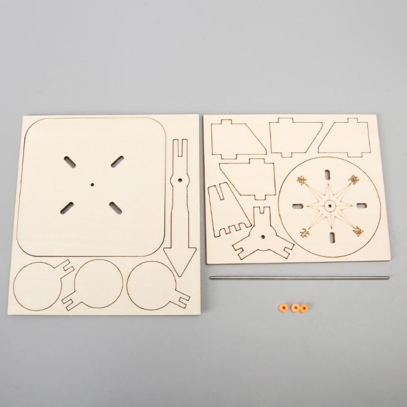 3D Wind Vane Wooden Puzzle Diy Physical Model Science Experiment Educational Toy Assembly Model Diy Decoration Gift