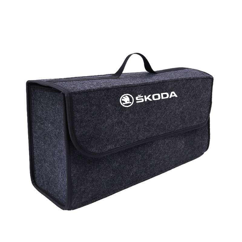 Car Trunk Storage Bag Box Auto Accessories Car Trunk Organizer Box For Skoda A7 Fabia Superb Yeti Octavia Rapid Kodiaq Kamiq ZS6