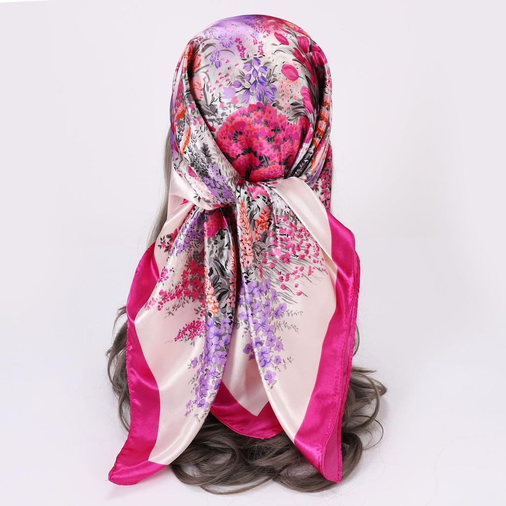 High-quality Luxurious Silk Scarves Headband Scarfs Neck Scarf For Women Chain Silk Scarf Women's Decorative Shawl