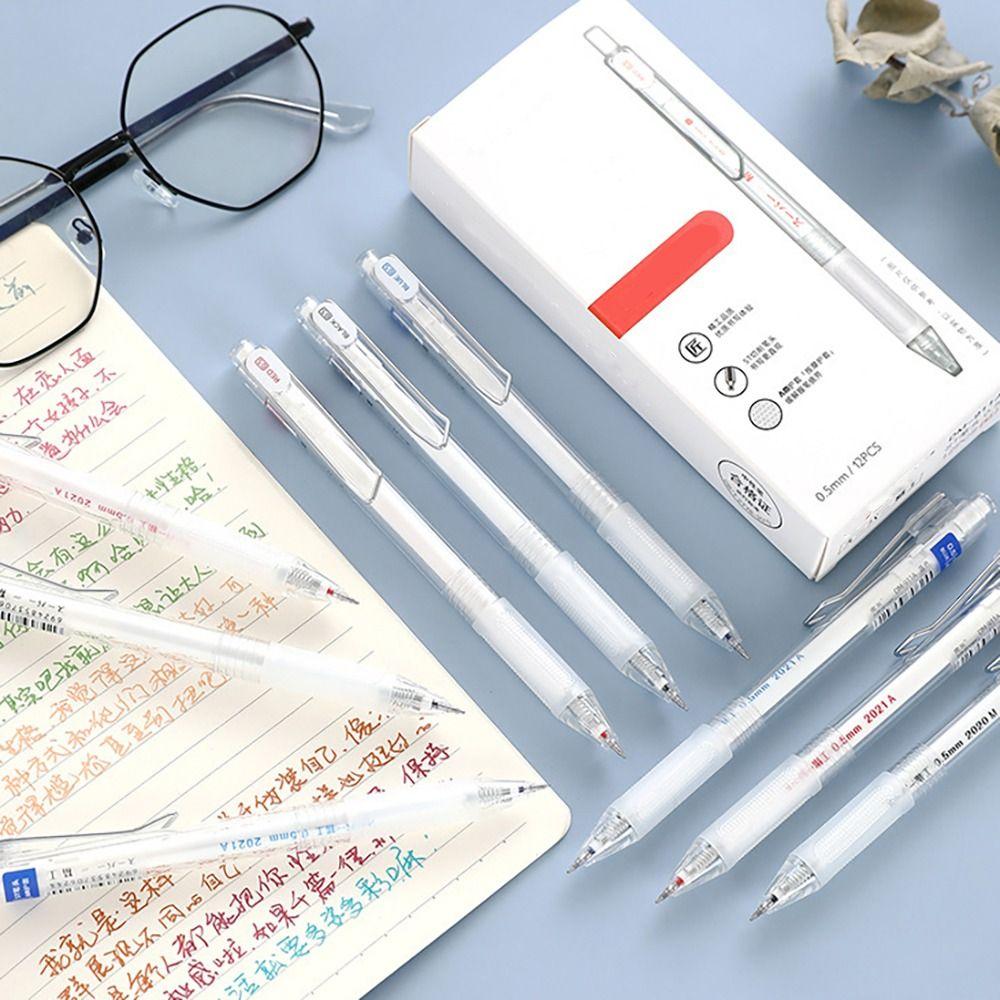Quick Dry Neutral Pen Black/Red/Blue Ink Ballpoint Pen Transparent Writing Tools  Student