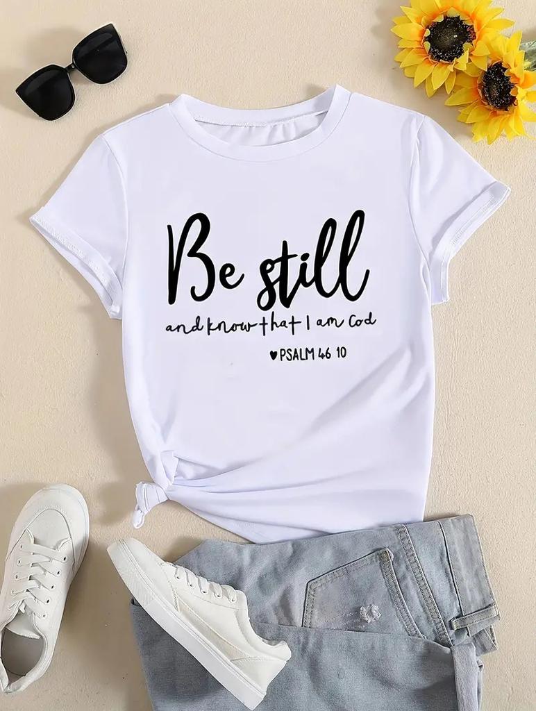 Модная женская повседневная белая футболка с 6 персонализированными принтами, круглым вырезом, короткими рукавами