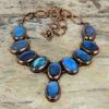 Labradorite Necklace Electroformed Copper Jewelry Adjustable Chain Necklace Copper Necklace Electroformed Gemstone Necklace Gifts For Women