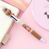 School Season 10pcs 0.5mm Capibala Four-color Ballpoint Pen High-value Stationery Color Handbook Pen Creative Office Multi-color Oil Pen