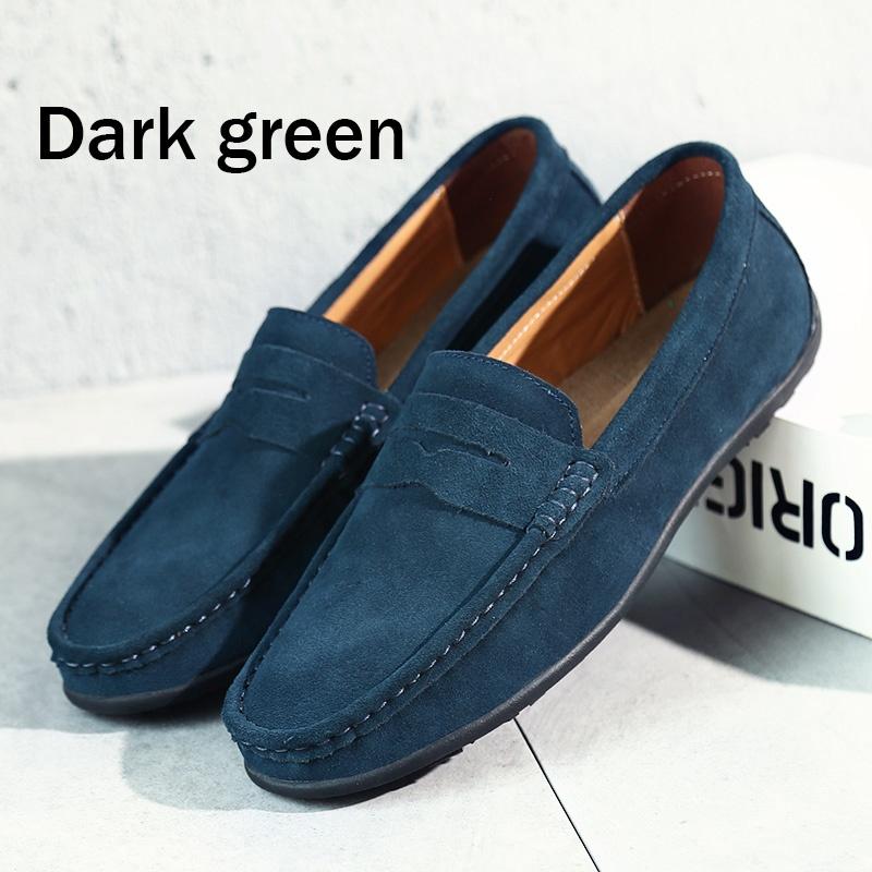 Mens Casual Suede Leather Moccasins Loafers Slip On Flats Driving Shoes Chaussures Hommes Männerschuhe